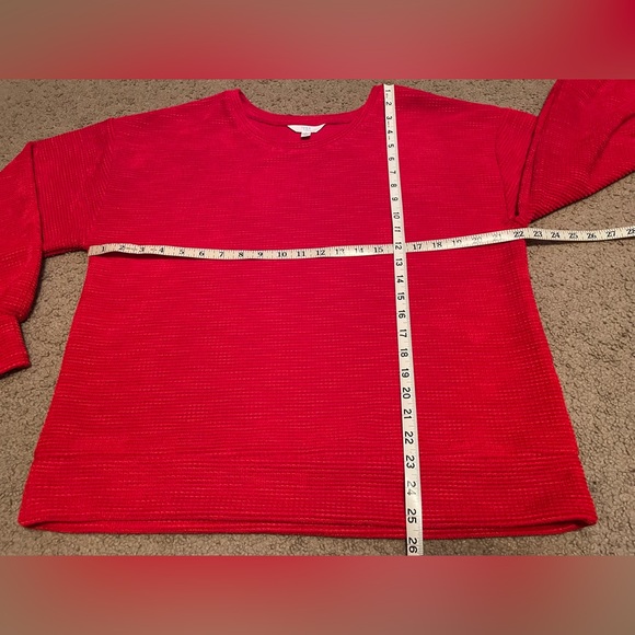 Time and True Women's Red Sweater Size L (12-14) - Picture 4 of 10